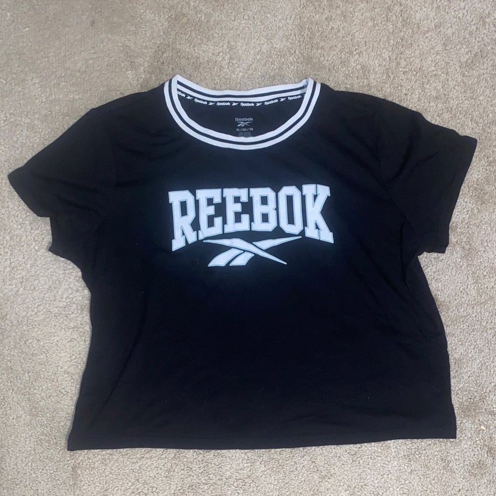 Reebok Black Tee with White Logo